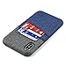 Dockem Luxe Wallet Case for iPhone X/XS: Slim Minimalist Case w/ 2 Credit Card Holder Slots: UltraGrip Canvas Style Synthetic Leather (Blue and Grey)
