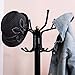 Tangkula Coat Rack Freestanding, 75 Inch Heavy Duty Metal Hanger Stand with Umbrella Holder, Entryway Hat Jacket Hanger with 12 Hooks for Scarf Crutch Bag, Standing Coat Tree Rack (Black)