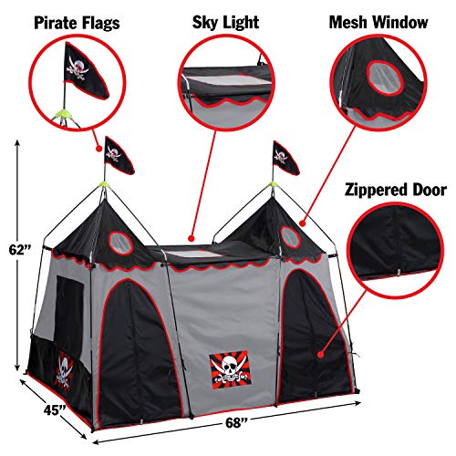GigaTent Pirate Hide-Away Play Tent 6'L x 4'W x 4'H