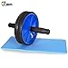 JBM Abdominal Wheel Roller with Knee Pad（5 Colors Abwheel Abroller Ab Core Trainer Equipment Dual Wheels Rubber Handle Anti Slip for Exercise Workout Gym Fitness Crossfit - 440lbs Capacity