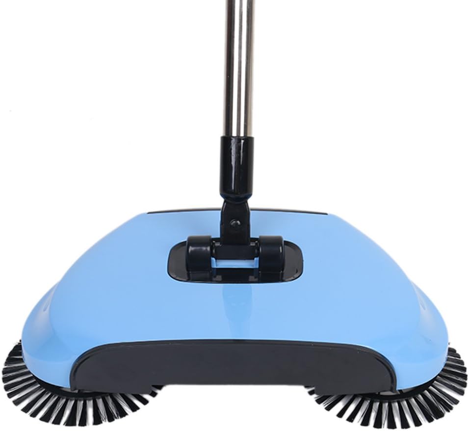360 Degree Rotating Household Automatic Hand Push Sweeper Broom, Multi-Functional Profession Vacuum Cleaner Sweeping Robot without Electricity , 3 in 1 Dustpan and Trash Bin Floor Cleaning System for home use