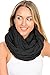 BASICO Charcoal Gray Infinity Scarf for Women Winter Chunky Knitted Scarves Warm Circle Cable Loop