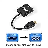 HDMI to VGA Adapter, Dasteck 1080P HDMI Male to VGA Female Video Converter Adapter Cable for PC Laptop HDTV Projectors and other HDMI input Devices