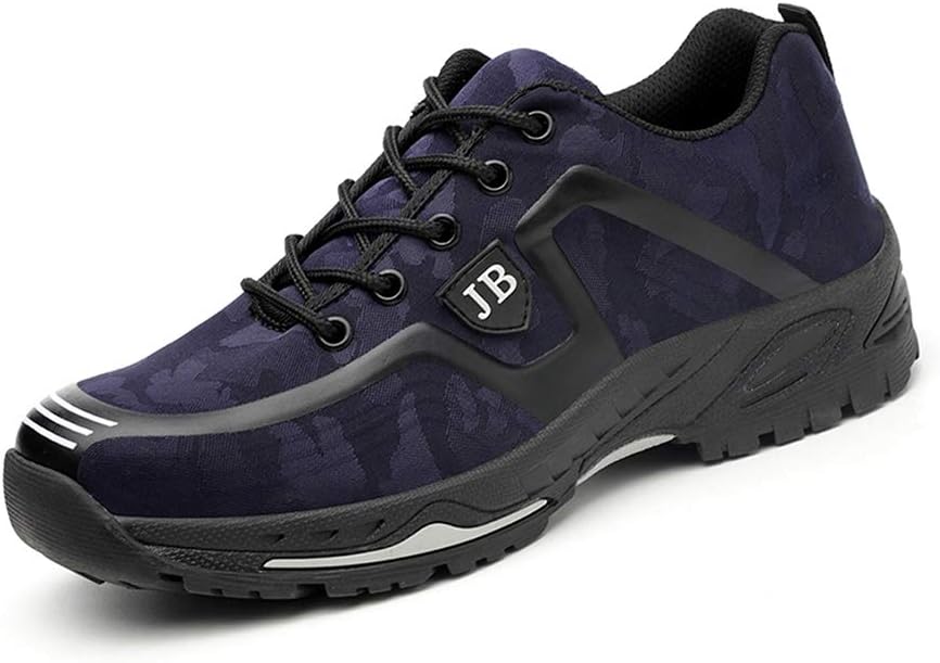 Mens Steel Toe Cap Safety Trainers,Work Shoes Ladies Composite Sneakers Outdoor Lightweight Breathable Camo Black 3.5-13