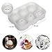 VOGEK Sphere Ball Maker Tray Clear Round Silicone Lid for Chilling Burbon Whiskey, Cocktails, Vodka, Leak Free Ice Molds, 2 Inch 6