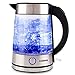 Cusimax Electric Kettle, 1.7L Tea Kettle, 1500W Illuminating Water Kettle Stainless Steel with Auto Shut-Off and Boil-Dry Protection CMWKN-150