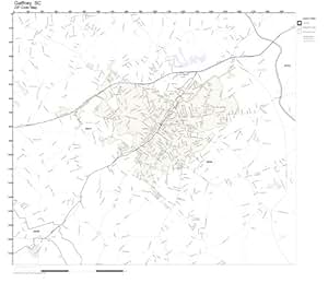 Amazon.com: ZIP Code Wall Map of Gaffney, SC ZIP Code Map Laminated