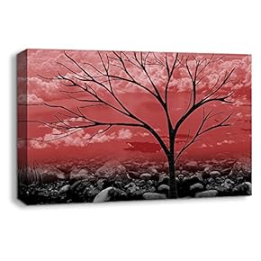 Abstract Cloud Tree Colorful Painting Artwork for Home Framed
