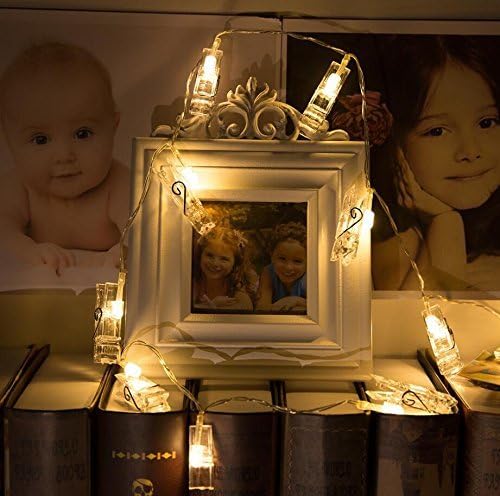 cuzile LED Photo Clip String Lights Display Lights Christmas Card Holder - Image 4