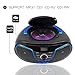 LONPOO CD Player Portable CD Boombox with FM Radio/USB/Bluetooth/AUX Input and Earphone Jack Output with Stereo Sound Speaker Audio Playerthumb 4