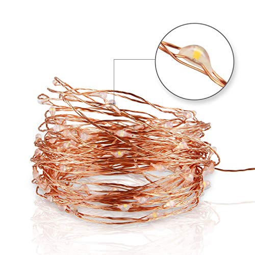 Albrillo Decorative String Lights Multi Color 100 LEDs 33ft With Power Plug, UL Listed