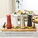 CHEFVANTAGE Olive Oil and Vinegar Cruet Dispenser Set with Elegant Glass Bottle and Drip Free Design - White
