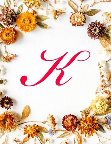 K: Monogram Initial Barber Appointment Book 6 Columns Appointment Log Book, Appointment Time Planner,Hourly Appointment Planner, 8.5" x 11", 110 pages