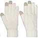 DG Hill Warm Texting Gloves For Women, Cable Knit Touchscreen Winter Text Gloves Cute & Cozy Fleece Lining Off-White One Size