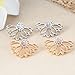 Lotus Studs Ear Crawler Earrings Cuff Climber Ear Wrap Pin Vine Pierced Charms Rhinestone Clip On Jewelry Golden Plated