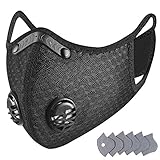 Dust Mask -SleeBas Reusable Breathing Mask Activated Carbon Dustproof Respirator Safety Mask with Extra Carbon N99 Filters for Pollution Pollen Allergy Woodworking,Running,Cycling,Outdoor Activities