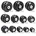 Airkoul Black Luggage Suitcase/Inline Outdoor Skate Replacement Wheels with ABEC 608zz Bearings(80X24mm)
