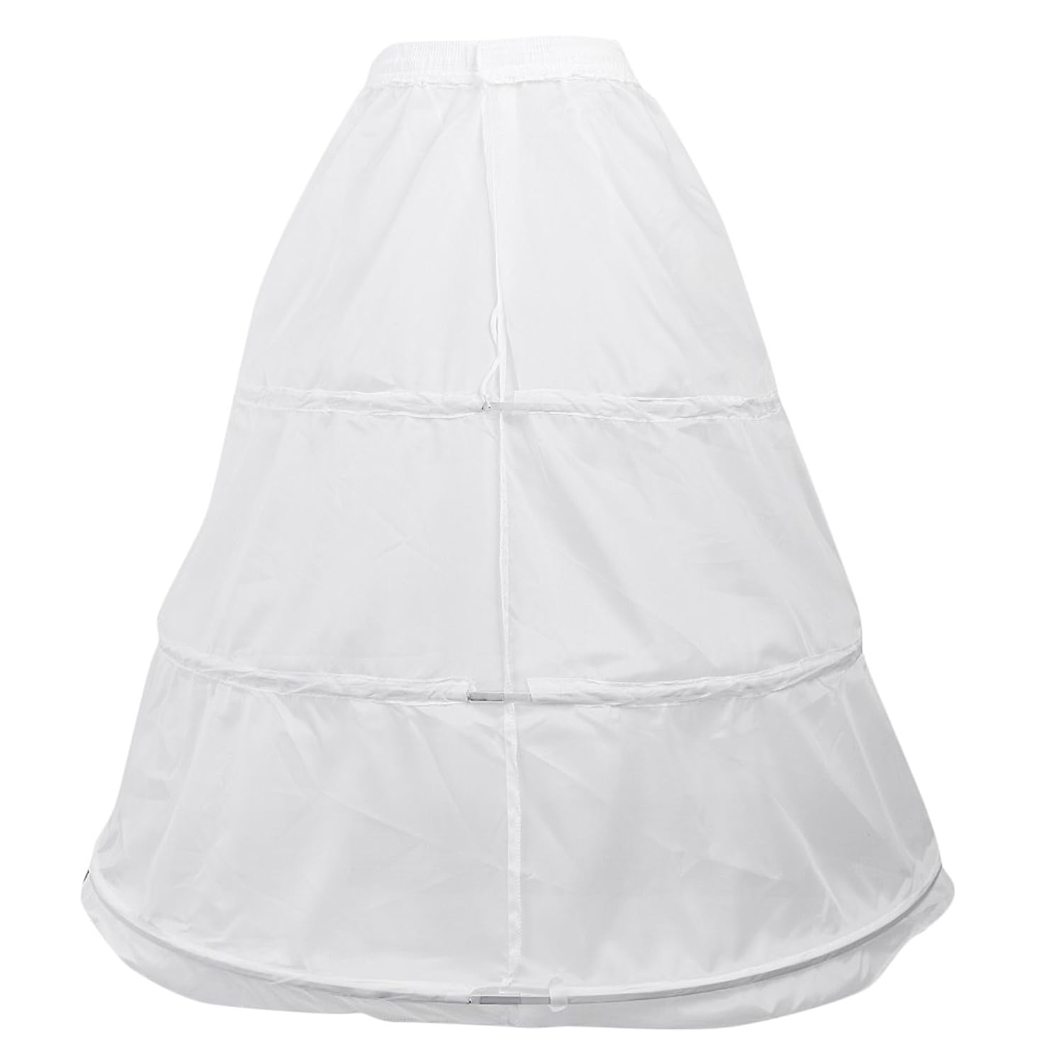 generic women's nylon 3 hoop petticoat (st-1190_white)