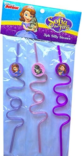 Disney Sofia the First and Friends 3 Pack Reusable Silly Straws Perfect Summer Gift Toy Idea for Children