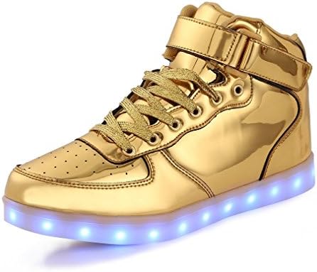 Boy and Girl's High Top Light Up Trainers USB Charger LED Shoes Kids(Toddler/Little Kid/Big Kid)