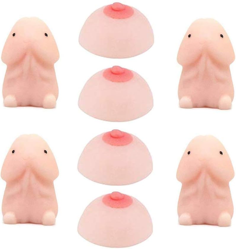 Adasea 8 Pcs Mochi Squishy Toys Super Soft Mini Squishies Novelty Squeeze Kawaii Slow Rising Stress Relief Toys