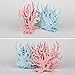 kathson Aquarium Coral Decor Pink and Blue Fake Coral Reef Ornaments Artificial Plants Fish Tank Resin Decorations (2 Pack)thumb 1