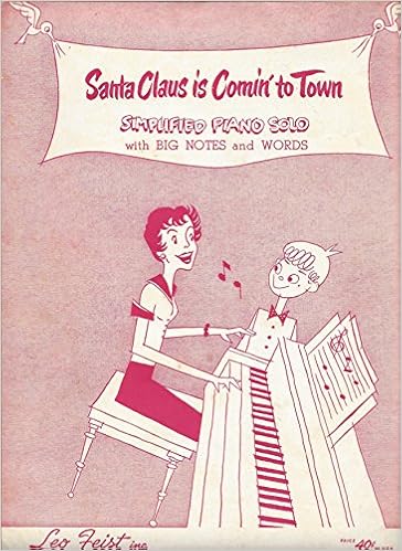 Santa Claus Is Comin To Town Simplified Piano Solo Big