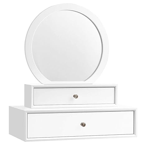 Amazon Com White Wall Mounted Makeup Dressing Desk Multiple
