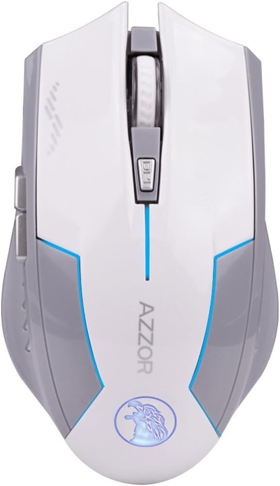 ExtraFind Wireless Computer Gaming Mouse Silent Click Rechargeable USB Optical LED Mouse for Mac/PC/Laptop (White)