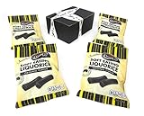 Darrell Lea Original Soft Eating Liquorice, 7 oz Bags in a BlackTie Box (Pack of 4)