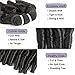Molefi Brazilian Funmi Hair Curly Weave 3 Bundles with Lace Closure Spiral Curl Hair Bundles with 4x4 Closure 100% Human Hair Extensions 50g/pc Natural Black (8 8 8 +8)