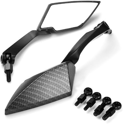 DLLL Universal Fit Bolts Motorcycle Carbon Look Housing Diamond Blade Style Side Rearview Mirrors For Harley Davidson Cruiser Chopper Suzuki Honda Kawasaki Yamaha