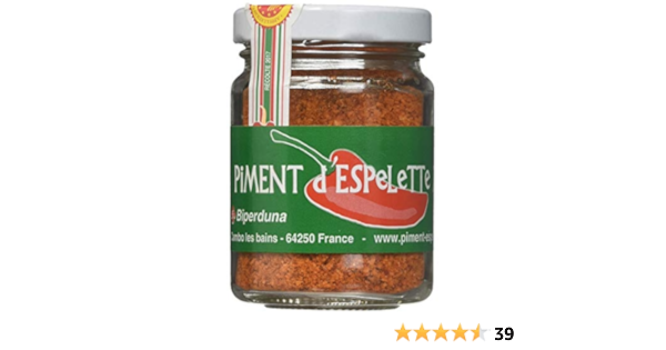 amazon com piment d espelette red chili pepper powder from france 1 41oz 2 pack grocery gourmet food piment d espelette red chili pepper powder from france 1 41oz 2 pack