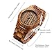 Bewell W086B Mens Wooden Watch Analog Quartz Lightweight Handmade Wood Wrist Watch
