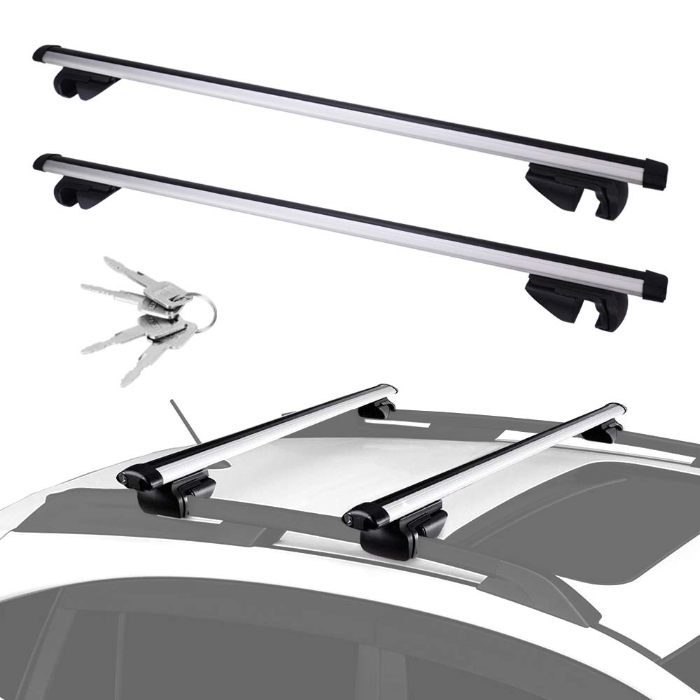 LED Kingdomus Universal Cross Bars Roof Rack, Adjustable Crossbars for
