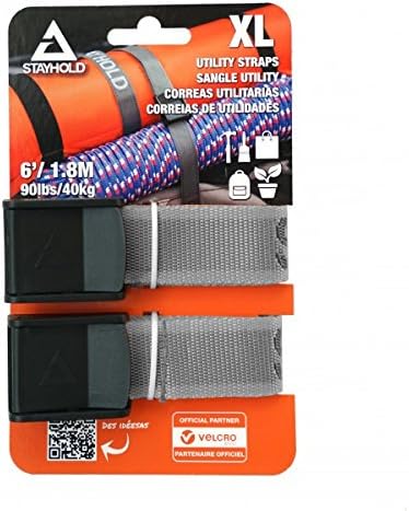 STAYHOLD® XL Utility Strap Grey 6ft. 2ct