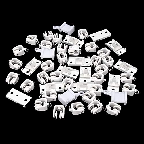 HAPYLY 2 Meter Flexible Plastic PVC Curtain Track Runner Rail Wall Ceiling Mounted Fixing Hooks Shower Curtains Room Divider with Instruction Mounting Accessories Include White (Top Clamping)