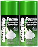 Gillette Foamy Shaving Cream, Lemon-Lime - 11 oz - 2 pk