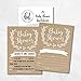 25 Rustic Baby Shower Invitations, Sprinkle Invite for boy or girl, Gender Neutral Reveal Kraft White, Cute Printed Fill or Write In Blank Printable Card, Vintage Coed Twin Party Stock Paper Supplies