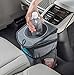 High Road StashAway Heavy Duty Car Trash Can with Rubber Lid, 3 Storage Pockets and Sturdy Panels for Stable Floor or Hanging Seatback Use (Gray)