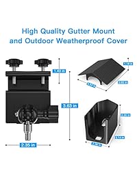 Soporte para canal de TIUIHU con techo a prueba de intemperie para Arlo Pro, Arlo Pro 2 - Sin herramientas y con instalación simple Montaje en pared para exteriores (negro)
