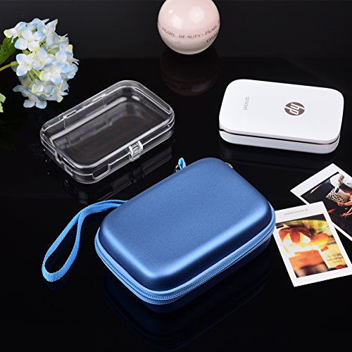 SAIKA Shockproof Travel Carrying Hard Case Storage for HP Sprocket Portable Photo Printer (2nd Edition)/Polaroid Zip Mobile Printer/Lifeprint 2x3 Portable Protective Pouch Box - Blue - Thumbnail 7