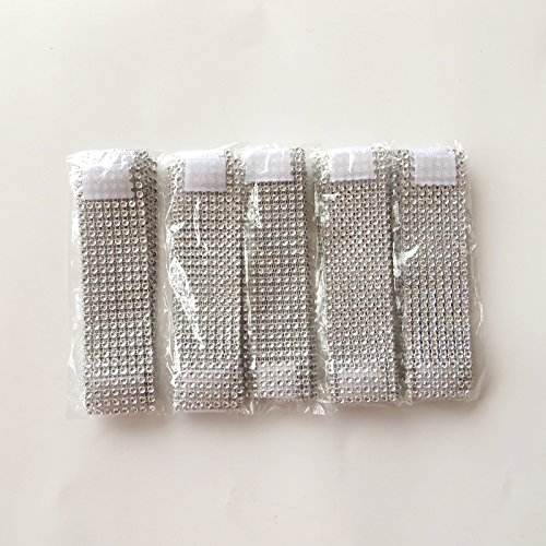 sexyrobot Rhinestone Napkin Rings Wedding Adornment, Napkin Holders for DIY Party Banquet Birthday, Silver (50PCS)