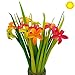 CarEase BUOP 24-Count [12+12] Bouquet of Lemna Minor Assorted Color Flower Pen; Novelty Design Flower Arrangement Style Extra Fine Gel Pen of Grass and Lemna Minor