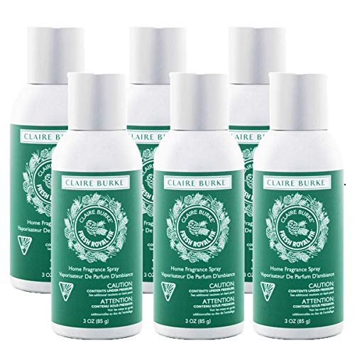 Claire Burke Fresh Royal Fir Room Spray Air Freshener for Bathroom and Home 3 oz, Pack of 6