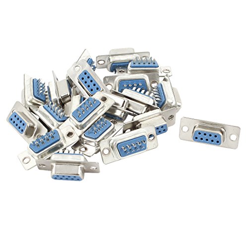 uxcell 20 Pcs DB9 RS232 Serial 9 Pin Female Connector Adapter