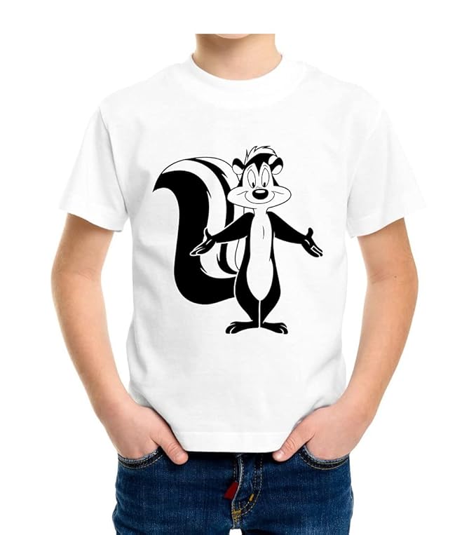 Buy BeBest Boys & Girls Pepe le pew Round Neck Printed T-Shirt Halfsleeve (4-5 Years) at Amazon.in