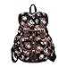 Epokris School Teen Student Black Backpack for Girl Floral Fashion Bags Book Bag Daypack Floral Backpack 163BL