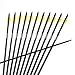 Misayar 12 Pcs 30 Inch Carbon Arrow Fletched 3 Inch Vane with Field Points for Recurve Compound Bow Targeting or Hunting (Pack of 12)