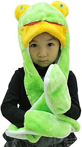 Hee Fly Plush Animal Winter Hats with Paws Type Frog